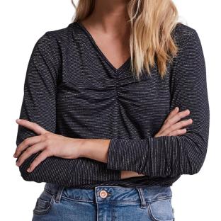 Pieces Tamara Camiseta de mujer a rayas azul marino ver 0
