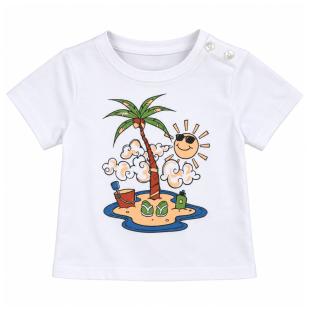 T-Shirt Blanc Garçon P'tit Mome Jard vue 0
