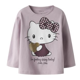T-Shirt Manches Longues Mauve Fille Name it Fobba vue 0