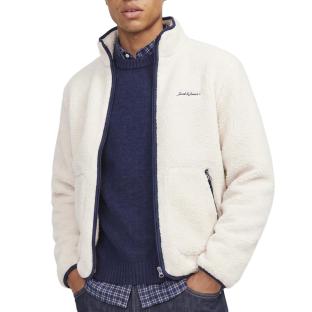 Veste Polaire Sherpa Écru Homme Jack & Jones Teddy vue 0