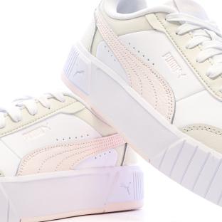 Baskets Blanc/Rose/Beige Femme Puma Carina Mia vue 0