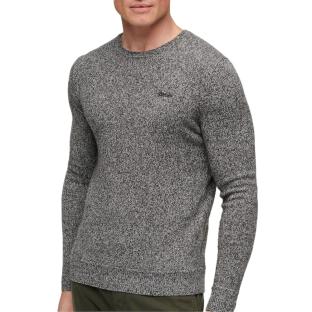 Pull Gris Chiné Homme Superdry Essential Slim Fit Jumper vue 0