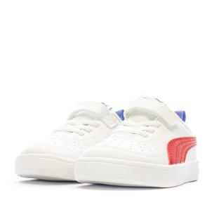 Baskets Blanc/Rouge Fille/Garçon Puma Rickie vue 0