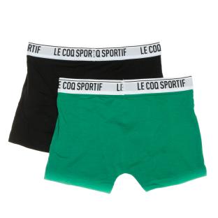 x2 Boxers Vert/Noir Homme Le Coq Sportif Camuset sport vue 0