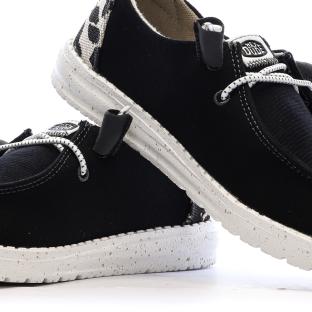 Hey Dude Blackleopard Women’s Black Shoes Photo of the Espace des Marques %store% store - view of %key%