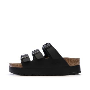 Sandales Noires Femme Birkenstock Arizona Papflex vue 0