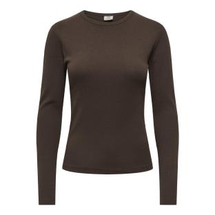 T-Shirt Manches Longues Marron Foncé Femme JDY Vaya vue 0