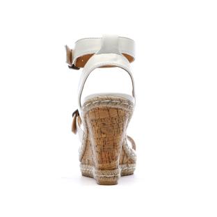 Sandales Compensée Blanches Femme Chattawak Summer Camel vue 0