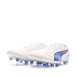 Chaussures de football Blanches/Bleu Homme Puma King Pro vue 0