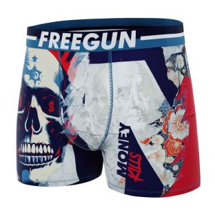 Boxer gris/azul marino para hombre Freegun de microfibra ver 0