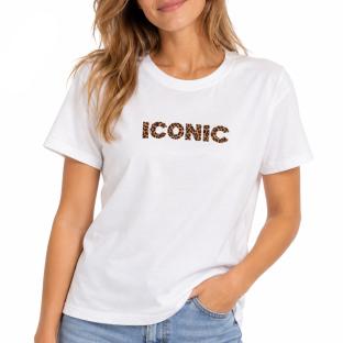 T-Shirt Blanc Femme Mère et Fille Iconic Leopard vue 0