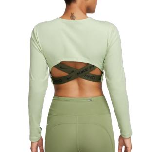 T-Shirt Vert Femme Nike Crop vue 0