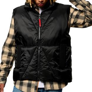 Kaporal Chaqueta de pluma sin mangas negra para hombre LASLO ver 0
