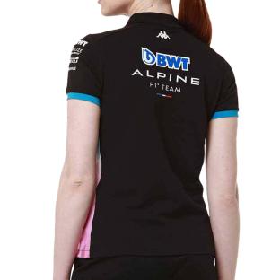 Polo Noir/Turquoise Femme Kappa Adrew vue 0