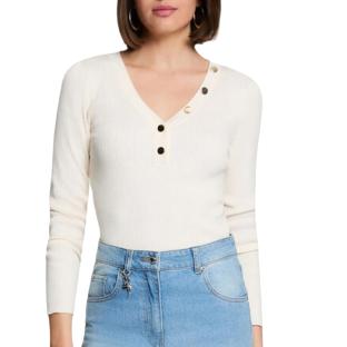 Pull Écru Femme Morgan MBANBIN vue 0