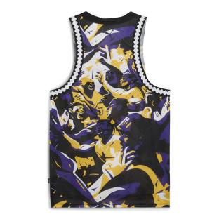 Puma Rival Rage Aop Mesh Tanktop für Herren, violett/gelb Ansicht 0