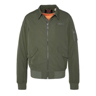 Veste Bombers Kaki Homme Schott Blouson Cwu vue 0