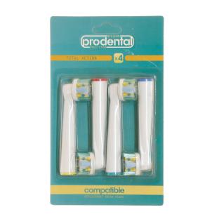x4 Brossettes Rotative de Rechange Prodental Total Action vue 0