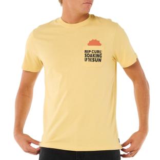 Camiseta de hombre amarilla Rip Curl Sun Soaker ver 0