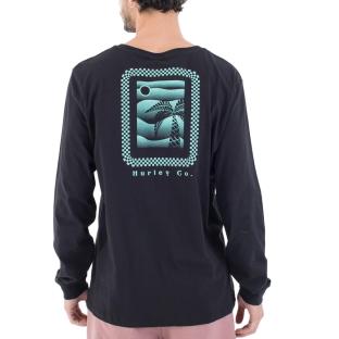 Hurley Evd Checker Men's Black Long-Sleeved T-shirt Photo of the Espace des Marques %store% store - view of %key%