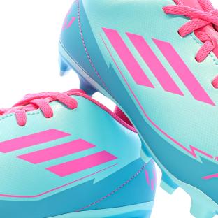 Chaussures de football Turquoises/Roses Enfant Adidas F50 Club vue 0