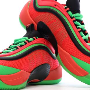 Chaussures de Basketball Rouges/Vertes Homme Adidas D.o.n. vue 0