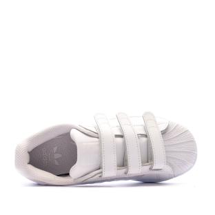 Baskets Blanches Fille Adidas Superstar Cf C vue 0
