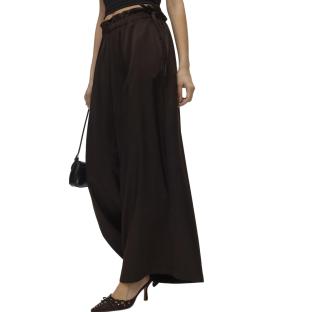 Pantalon fluide Marron Satiné Femme Vero Moda Charm vue 0