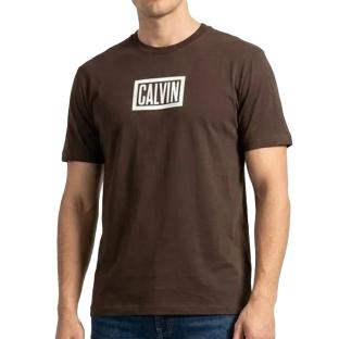 Braunes Herren-T-Shirt von Calvin Klein Jeans, verpackt Ansicht 0