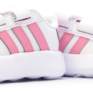 Baskets Blanches/Roses Bébé Fille Adidas Grand Court 2.0 vue 0