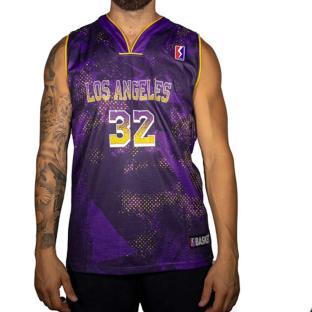 Los Angeles 32 Lila Basketballtrikot für Herren von Sport Zone Ansicht 0