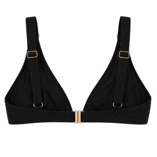 Top de bañador triangular negro para mujer «Grain de Sable» Diana ver 0