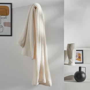 Weiße Fleece-Decke „Today“ 125 x 150 cm Ansicht 0