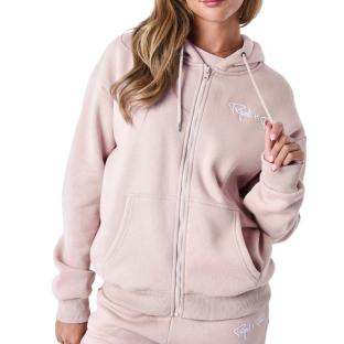 Sweat Zippé Rose Femme Project X Paris Basic Full Logo vue 0