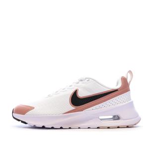 Baskets Blanches/Roses Femme Nike Air Max Nuaxis vue 0