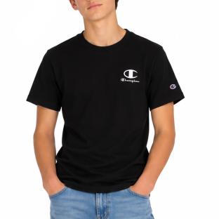 T-Shirt Noir Garçon Champion Embroidery vue 0