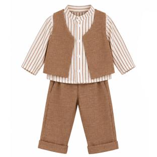 Set Weiß/Camel für Jungen von P'tit Mome Lucas Ansicht 0