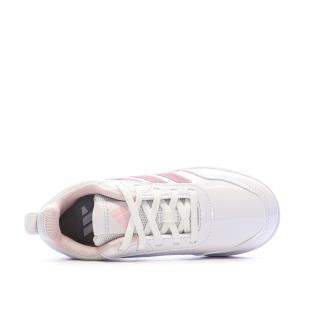 Baskets Blanc/Rose Enfant Adidas Tensaur vue 0