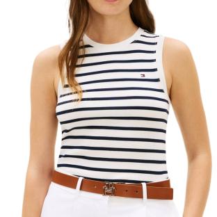 Débardeur Blanche/Marine Femme Tommy Hilfiger Slim Cody vue 0
