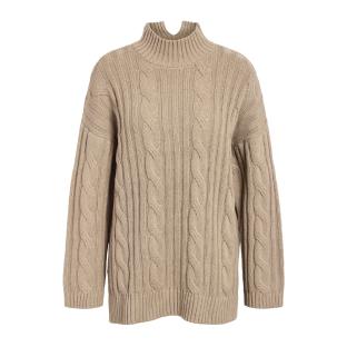 Pull en Maille Beige Femme Noisy May Knit Tunic vue 0