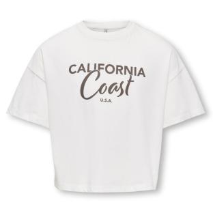 Camiseta blanca/marrón para niña ONLY Olivia ver 0