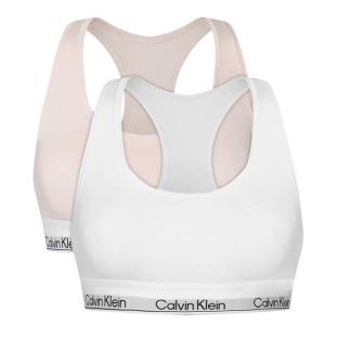 Lote de 2 bralettes rosa/blanco de Calvin Klein ver 0
