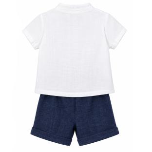 Ensemble Marine/Blanc Bébé P'tit Mome Théo vue 0
