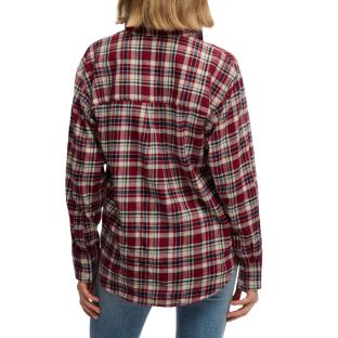 Chemise À Carreaux Bordeaux/Marine Femme Superdry Check vue 0