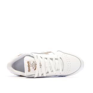 Baskets Blanc/Marron Femme Reebok Classic Leather vue 0