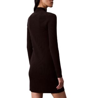 Calvin Klein Jeans Cuello Mini Vestido Slim Negro Mujer ver 0