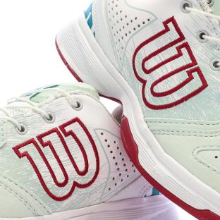 Chaussures de tennis Blanches/Bordeaux Junior Wilson Kaos vue 0