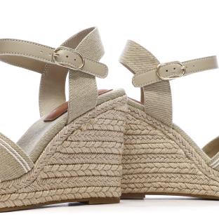Beige Women's Compensated Sandals Tommy Hilfiger FW0FW08668 Photo of the Espace des Marques %store% store - view of %key%