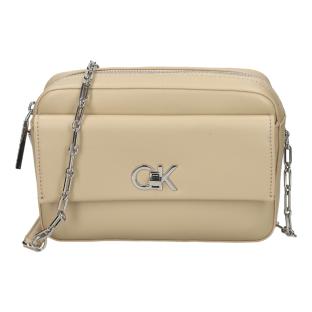 Women's Calvin Klein Jeans Pocket Shoulder Bag Beige Photo of the Espace des Marques %store% store - view of %key%