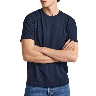 T-Shirt Bleu Foncé Homme Pepe jeans Contrast Connor vue 0